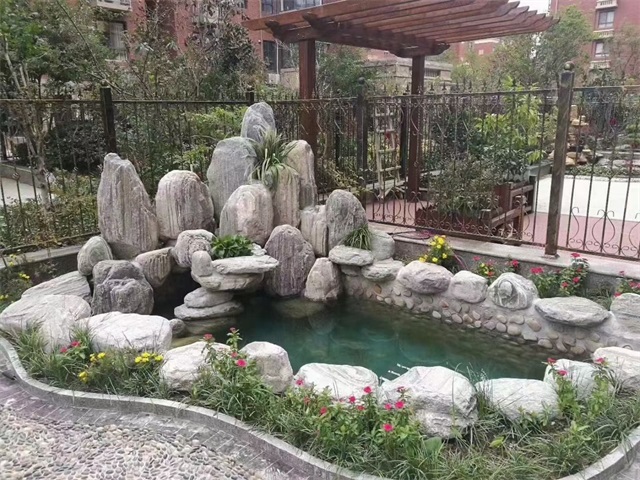 嵊州庭院鱼池过滤改造效果图